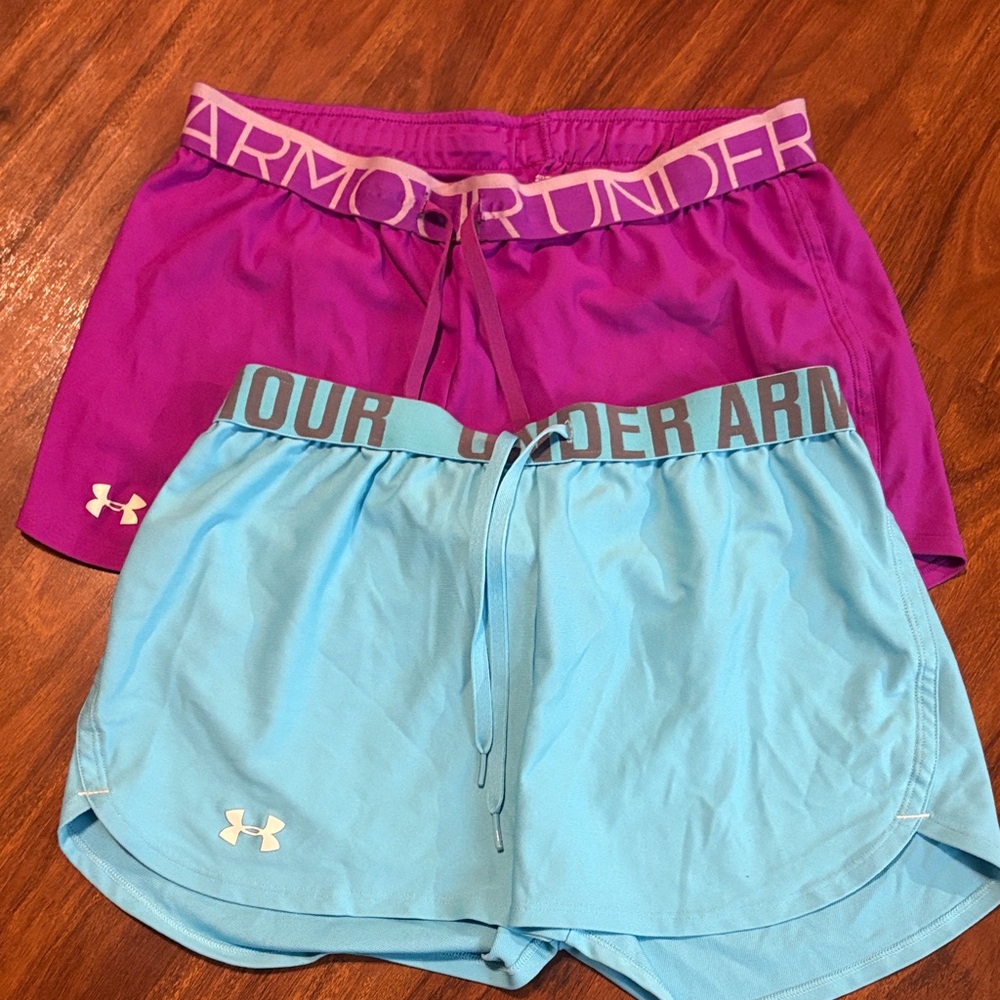 Bundle of Under Armour Women's Purple and Blue Shorts